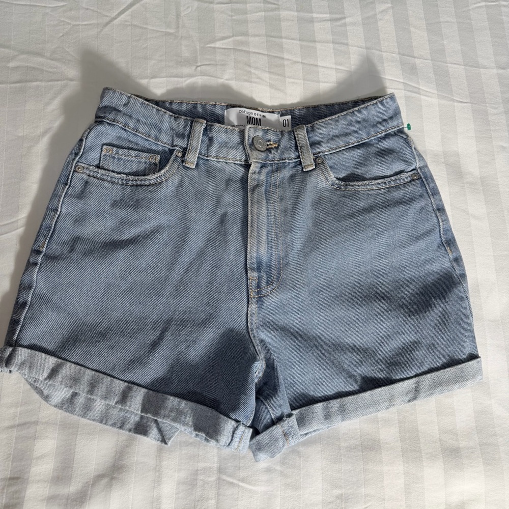 Refuge Light Blue Jean Shorts